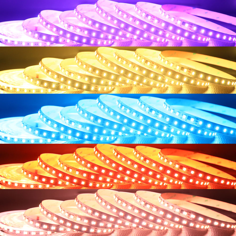 24V 12mm FW1906 (Similar to WS2812B) Digital 5in1 RGB+CCT 84LEDs/m Addressable LED Strip Light 24V 12mm FW1906 (Similar to WS2812B) Digital 5in1 RGB+CCT 84LEDs/m Addressable LED Strip Light